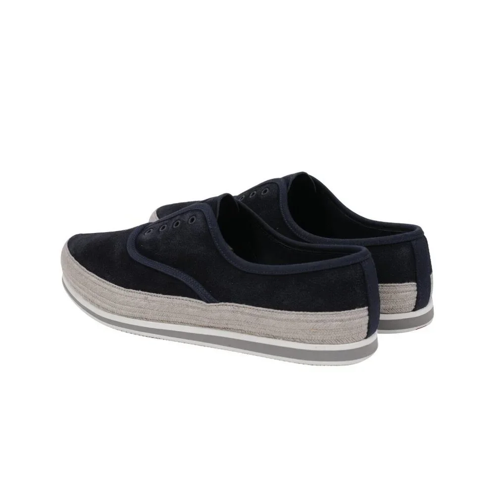 Prada Mens Espadrille Sneakers US8.5 UK7.5 Blue Grey Suede Slip On St Tropez - Picture 5 of 11